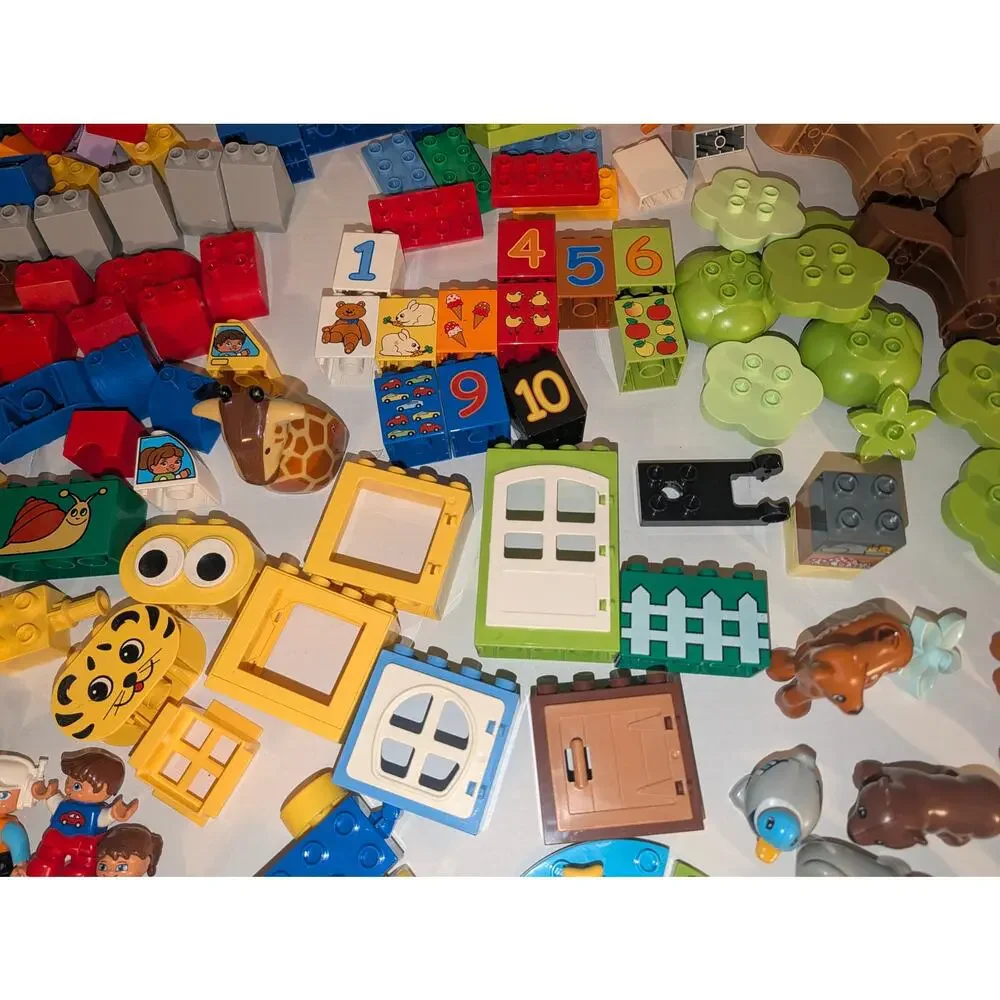 Mixed Lot 250 + Duplo Legos People Animals Trees Multiple Sets 8#